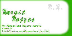 margit mojzes business card